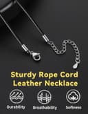 Thumbnail 3 de ChainsHouse Collier cuir homme pour pendentif 1–3 mm, 41–76 cm 📷