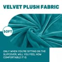 Thumbnail 3 de CHELZEN Velours housse extensible 1 place, bleu paon 🐶