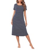 Thumbnail principal de Chemise de nuit Litherday femme coton rayé ⌚