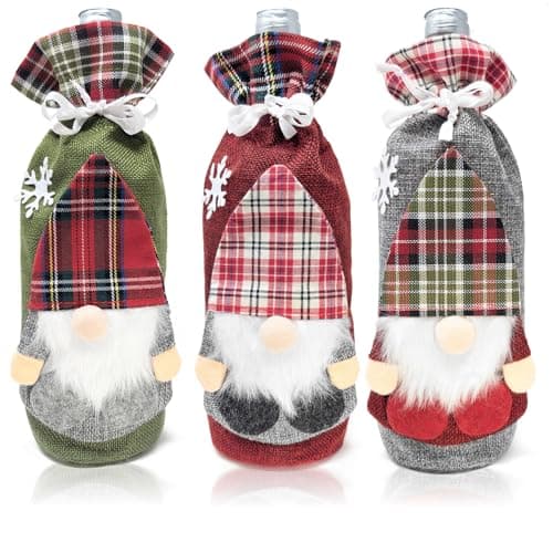 com-four® 3 housses de bouteille de vin 📦