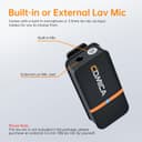 Thumbnail 5 de comica Vimo Q micro cravate sans fil 4 émetteurs 1 récepteur 🎤