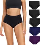 Thumbnail principal de Culotte femme wirarpa coton taille haute lot 5 📷