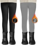 Thumbnail 1 de DDOBB Leggings thermiques fille taille haute (lot 2) 👖
