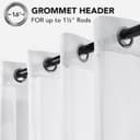 Thumbnail 4 de Deconovo Voilages Blancs Doux 140x260 cm Lot de 2 ⌚