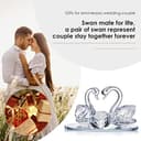 Thumbnail 1 de Décoration en verre de cristal deux cygnes Swarovski ⚡