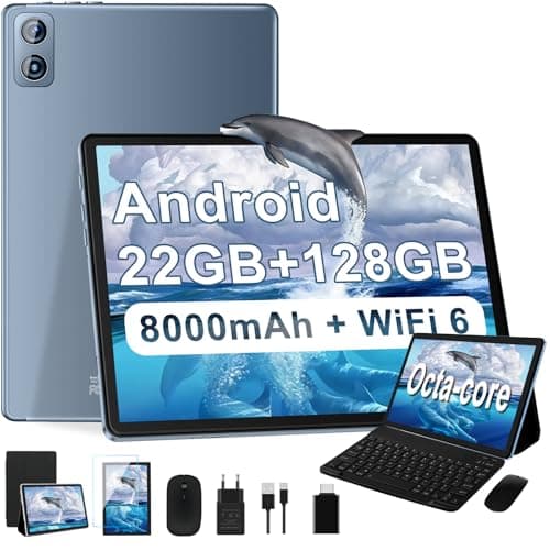 Dghrti Tablette 10" avec Android, 128 Go, clavier-souris 📱