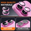 Thumbnail 4 de Diruite Protection Objectif Caméra iPhone 16 rose 📷