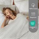 Thumbnail 1 de Dreamzie Housse de couette 260×240 coton rayé avec fermeture éclair 🛏️