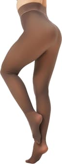 Thumbnail 1 de DUCMODA Collants thermiques doublés en polaire, taille haute 📷