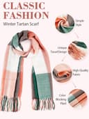 Thumbnail 6 de Echarpe femme hiver cachemire, cadeau original 🌬️