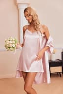 Thumbnail 1 de Ekouaer Ensemble robe de chambre et chemise de nuit 2 pièces ⌚