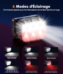 Thumbnail 1 de EOIWUY Lampe frontale LED 350 lm, rechargeable, étanche ⛺