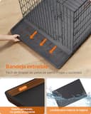 Thumbnail 5 de Feandrea PPD054B01 Cage pliable pour chien Taille XXXL 136 x 79 x 87 cm 🐶