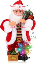 Thumbnail principal de Figurine Père Noël musique bras mobiles 33×15×13 cm 🎧