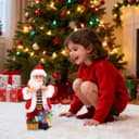 Thumbnail 5 de Figurine Père Noël musique bras mobiles 33×15×13 cm 🎧