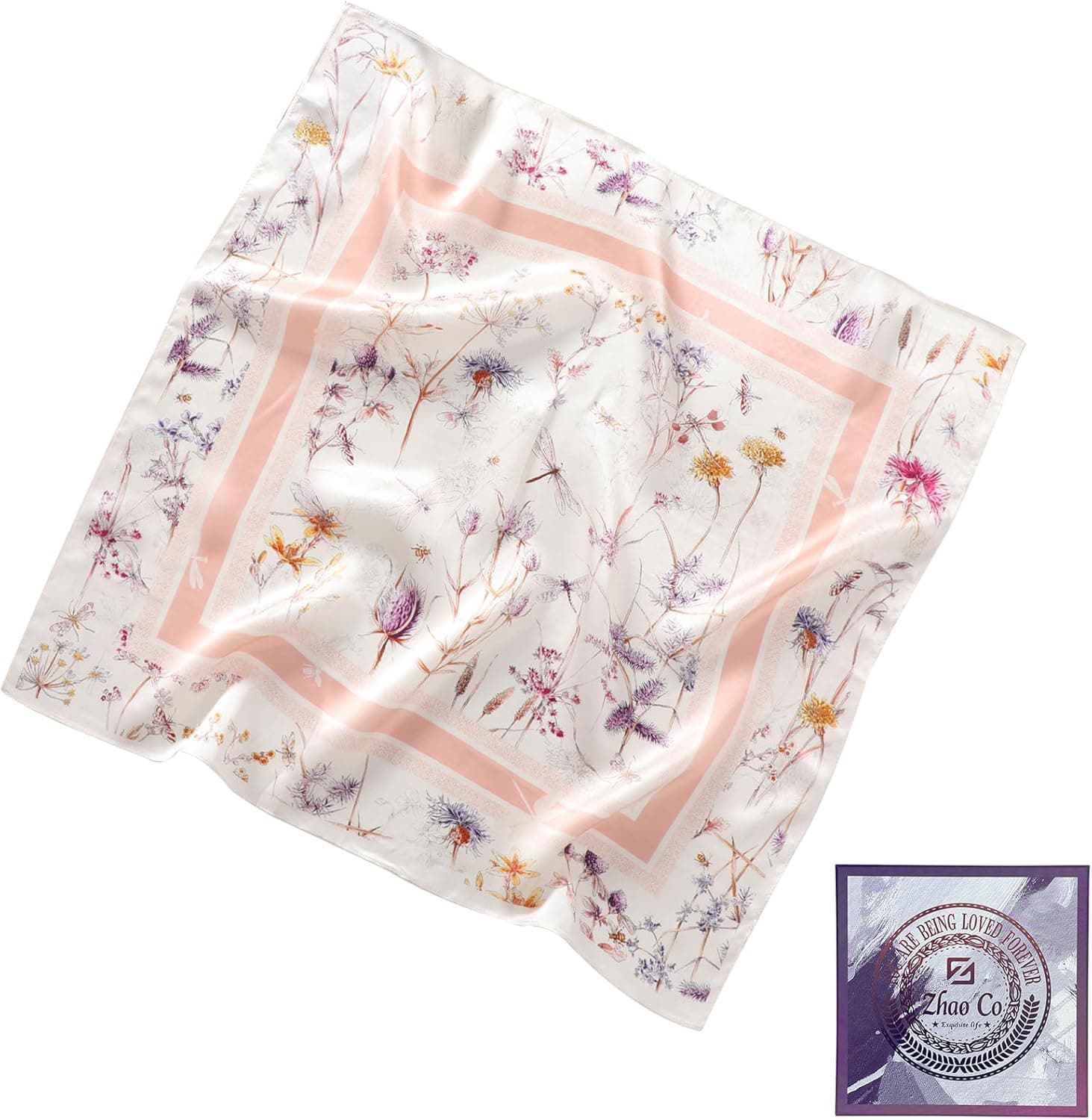 Foulard en soie de mûrier 66 x 66 cm ⚖️