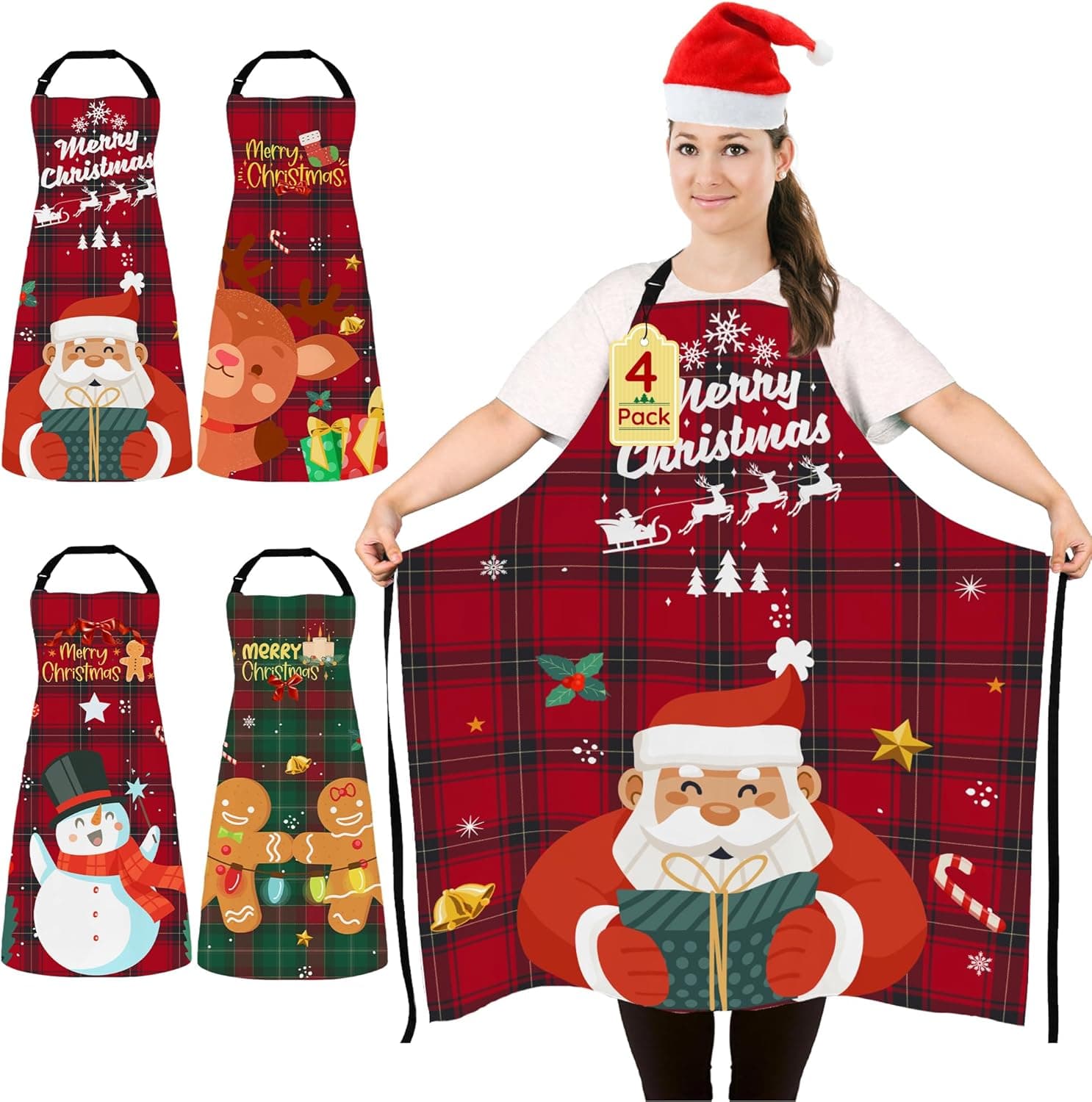 FunChaos 4 pièces tabliers de Noël 📦