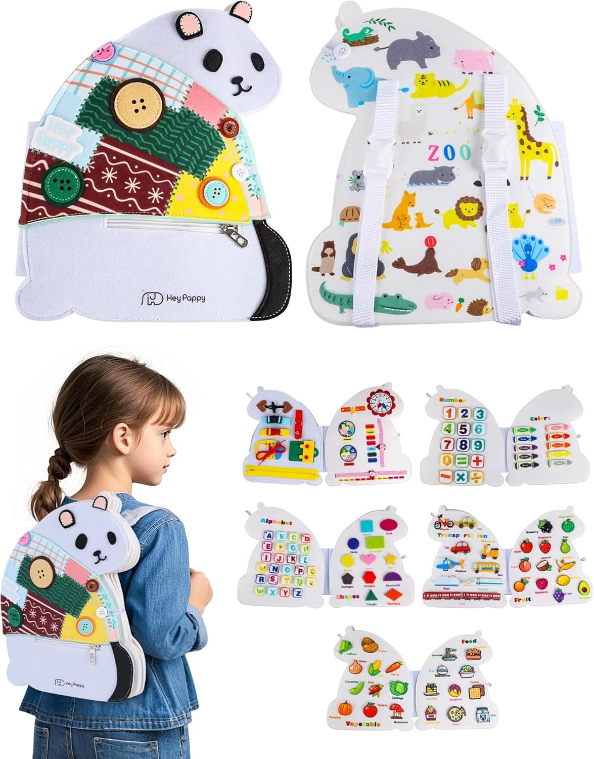 Heypappy Busy Board 12 en 1 jeu Montessori éducatif 🧸