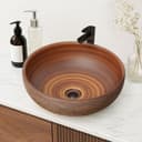 Thumbnail principal de homary Vasque ronde en céramique 38,1 cm pour salle de bain 🚿