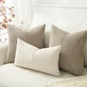 Thumbnail 3 de Housse coussin 50x50 velours taupe, lot de 2 🛋️