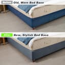 Thumbnail 4 de Housse de lit DUJUIKE en velours, grise, 200–210 cm 🛏️