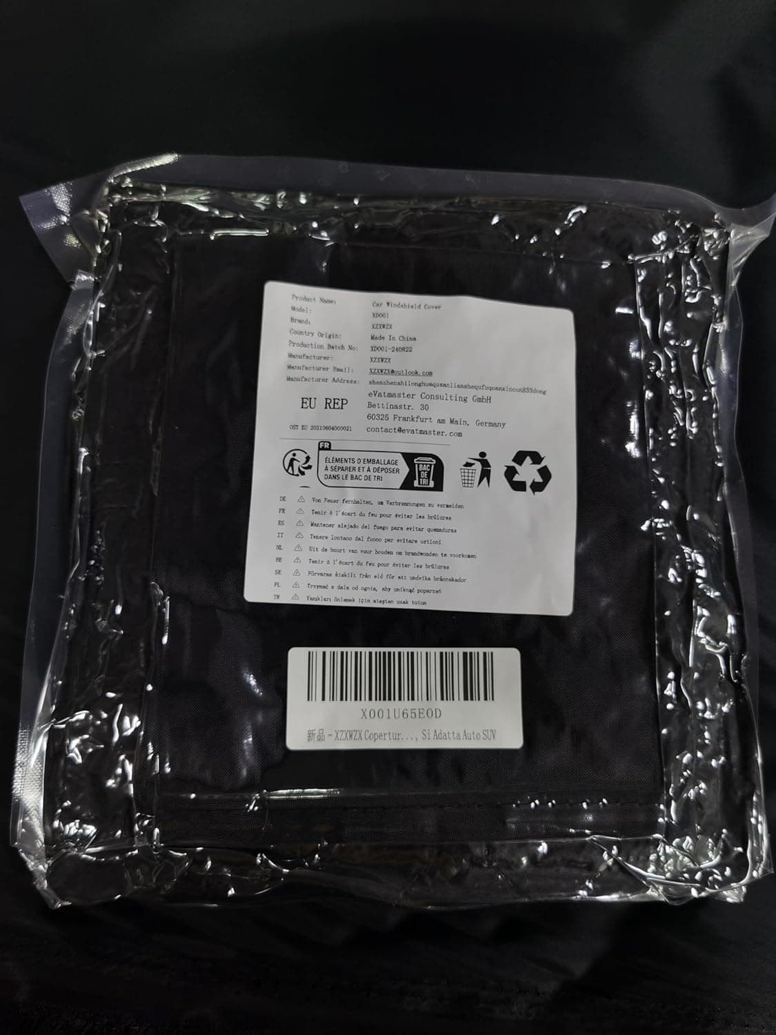 Housse pare-brise hiver XZXWZX pour voiture, épaisse avec rangement ⛴️