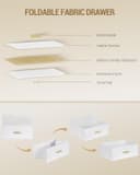 Thumbnail 5 de Hzuaneri Commode Chambre 6 tiroirs pliables blanc 📦