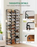 Thumbnail 3 de Hzuaneri SR51201B Étagère à chaussures 12 niveaux marron rustique 🪑