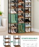 Thumbnail 4 de Hzuaneri SR51201B Étagère à chaussures 12 niveaux marron rustique 🪑