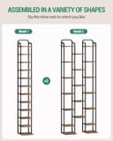 Thumbnail 5 de Hzuaneri SR51201B Étagère à chaussures 12 niveaux marron rustique 🪑