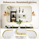 Thumbnail 3 de Koonmi Morden miroir mural doré 61 x 91 cm ⌚