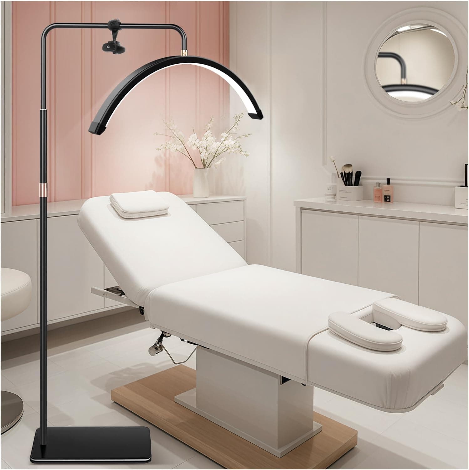 Lampe de Sol Demi-Lune pour Cils — Anneau LED réglable 💡