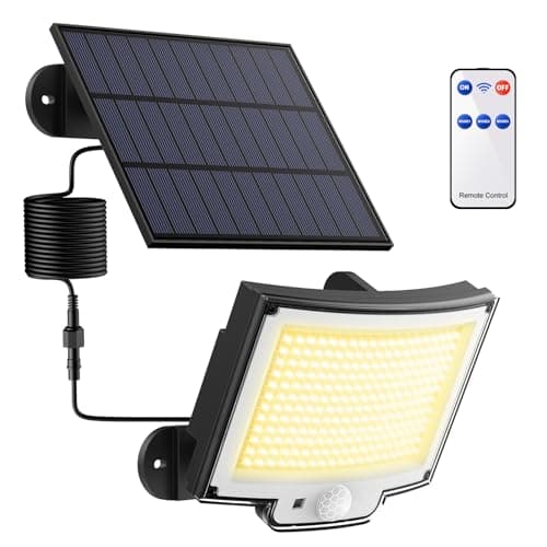 Lampe solaire extérieure 3000K détecteur mouvement avec télécommande 🌞