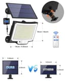 Thumbnail 5 de Lampe solaire extérieure 3000K détecteur mouvement avec télécommande 🌞