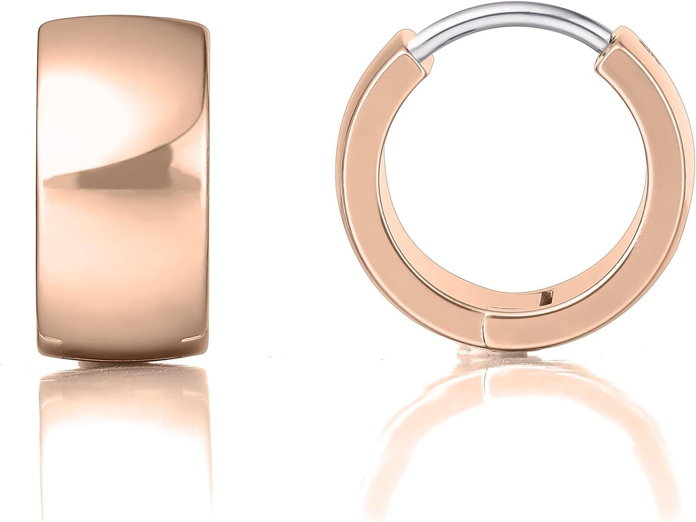 Limerencia Boucles d'oreilles créoles titane 10 mm 💍