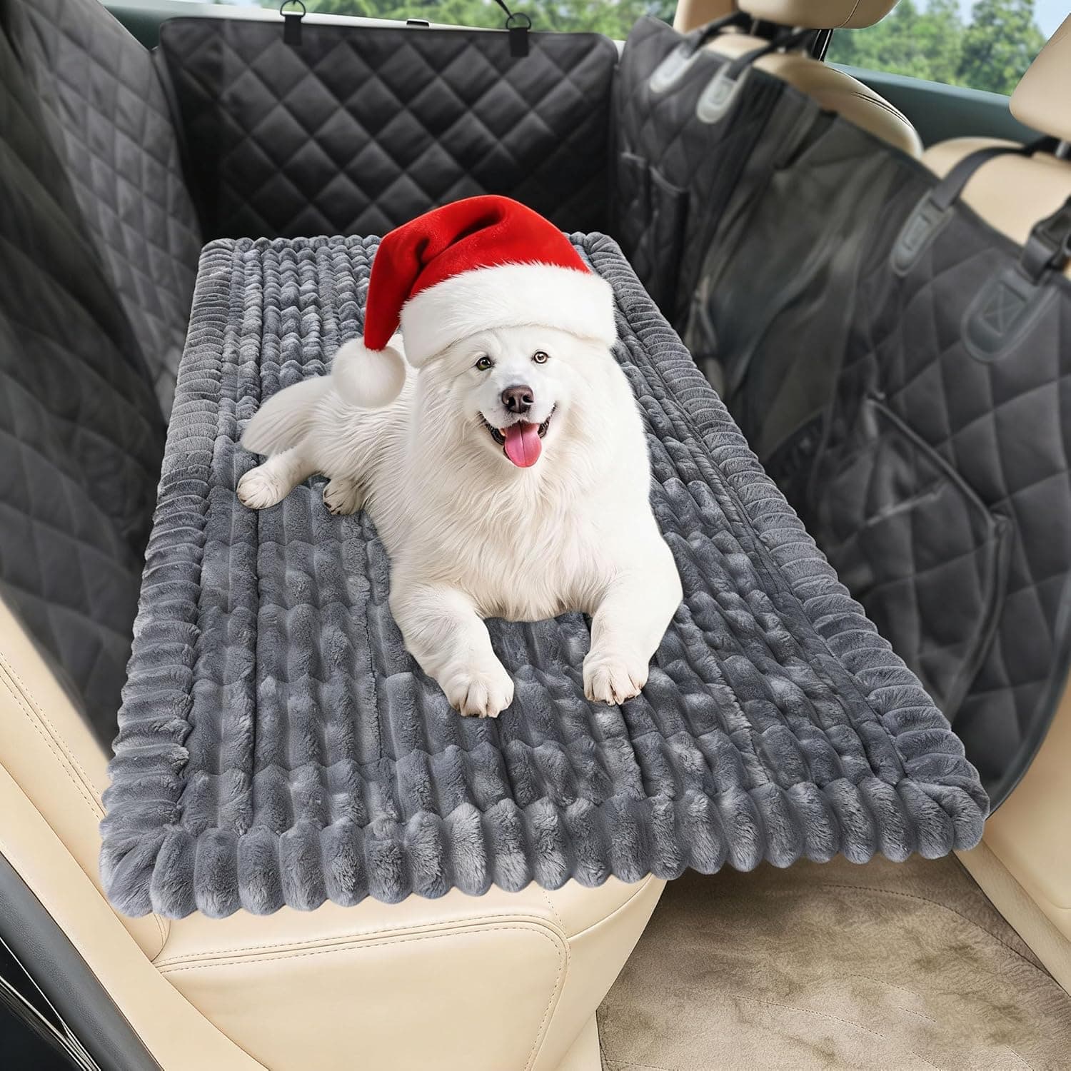 Loiion Housse de Siège Arrière pour Chien 127×62,5×2,5 cm Gris 📎