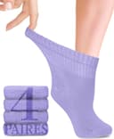 Thumbnail 4 de Lot de 4 chaussettes diabète en bambou cheville 🧦