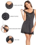 Thumbnail 1 de Lovasy Nuisette Femme Dentelle Court ⌚