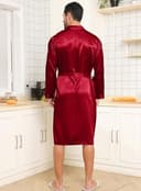 Thumbnail 3 de Lovasy Peignoir Homme Satin à manches longues ⚙️