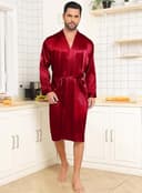 Thumbnail 6 de Lovasy Peignoir Homme Satin à manches longues ⚙️