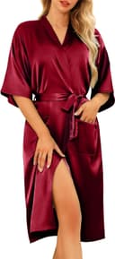 Thumbnail principal de Lovasy Peignoir Satin Femme Kimono Col V 📷