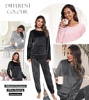 Thumbnail 4 de Lovasy Pyjama en Polaire femme, ensemble chaud avec poches ⚙️