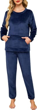 Thumbnail 6 de Lovasy Pyjama en Polaire femme, ensemble chaud avec poches ⚙️