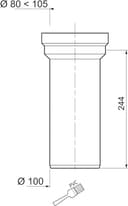 Thumbnail 2 de Manchon droit Wirquin 70720613 pour évacuation wc 🚽