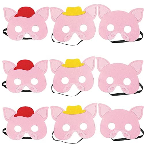 Masques JAHEMU animaux feutre 9 pièces 🎃