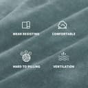 Thumbnail 3 de MAXIJIN Housse canapé protection extra large velours antidérapant pour animaux 4 places bleu pâle 📺