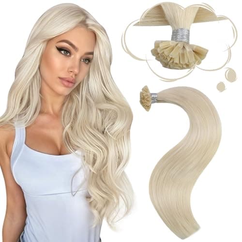 Moresoo extension cheveux naturel kératine 50 mèches blond clair 35 cm ⚙️