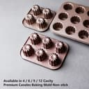 Thumbnail 1 de Moule à cannelés en acier au carbone antiadhésif doré 🍰