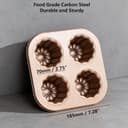 Thumbnail 2 de Moule à cannelés en acier au carbone antiadhésif doré 🍰