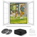 Thumbnail principal de Moustiquaire fenêtre 2 ensembles 100x100 cm noire ⚙️